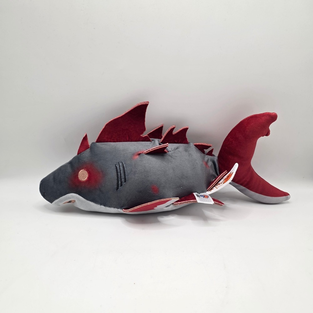 PhatMojo Fisch Megalodon Plush Kids Grey Red Shark Roblox Gamer Mystery Toy DLC